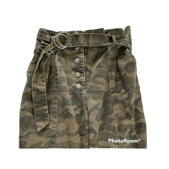 Tularosa Klein Camo High Waisted Paper Bag Waist Pants Snap Front REVOLVE Sz XS - Picture 4 of 10